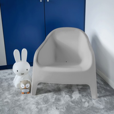 Scaun stivuibil, gri, plastic, SOKRA NEW