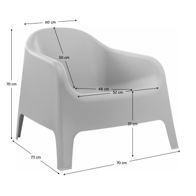 Scaun stivuibil, gri, plastic, SOKRA NEW