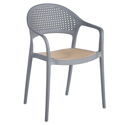 Scaun stivuibil, gri/bej, LADIS