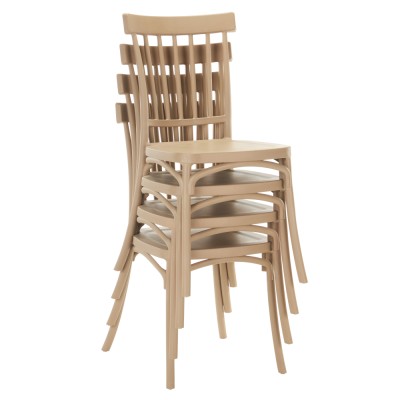 Scaun stivuibil, maro deschis, SAZEN NEW