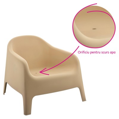 Scaun stivuibil, maro, plastic, SOKRA NEW