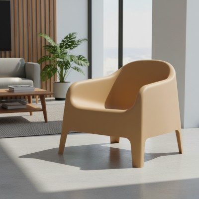 Scaun stivuibil, maro, plastic, SOKRA NEW