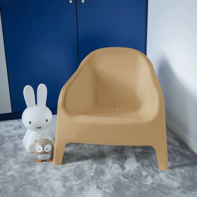 Scaun stivuibil, maro, plastic, SOKRA NEW