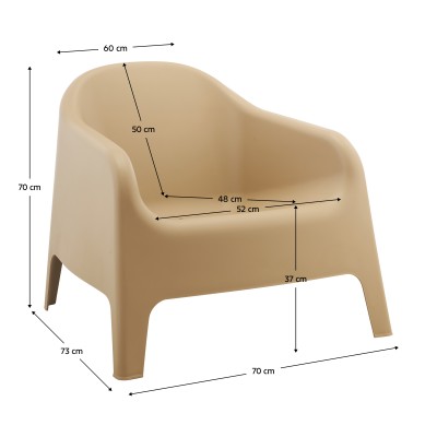 Scaun stivuibil, maro, plastic, SOKRA NEW