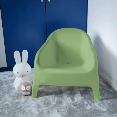 Scaun stivuibil, verde, plastic, SOKRA NEW