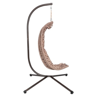 Scaun suspendat, pliabil, cupru/bej/crem, SANAN