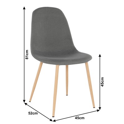 Scaun, textil gri închis/ fag, LEGA