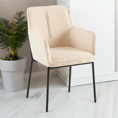 Scaunul de design, bej/negru, REMOND