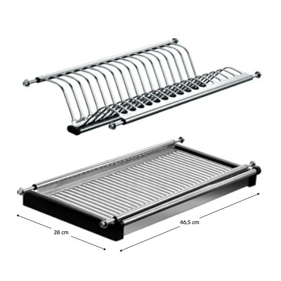 Scurgător de vase pentru dulap superior, oţel inoxidabil, KAPIO TYP 1