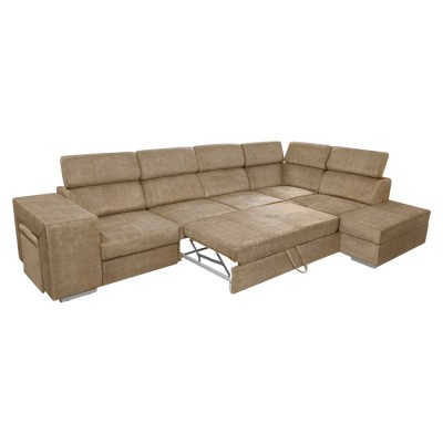 Set canapea, bej, pe dreapta, MALAGA BIG