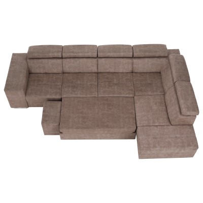 Set canapea, bej, pe dreapta, MALAGA BIG