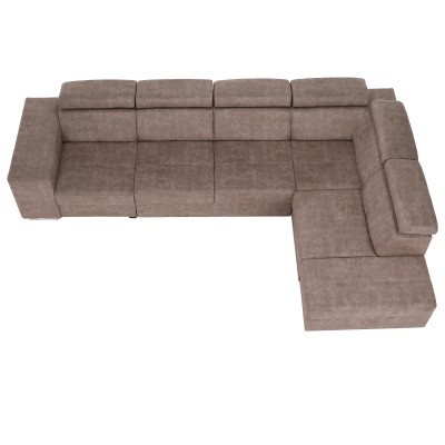 Set canapea, bej, pe dreapta, MALAGA BIG