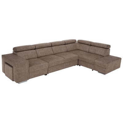 Set canapea, bej, pe dreapta, MALAGA BIG