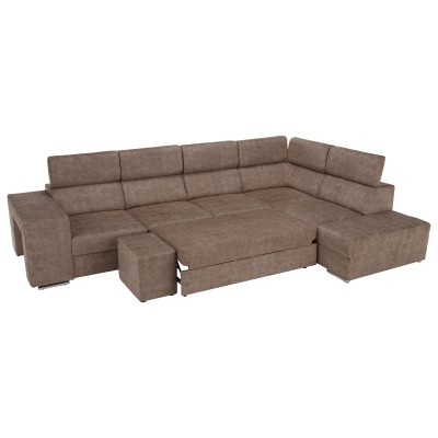 Set canapea, bej, pe dreapta, MALAGA BIG