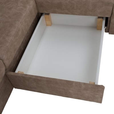 Set canapea, bej, pe dreapta, MALAGA BIG