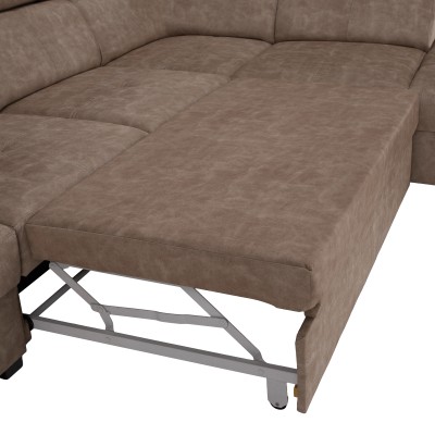 Set canapea, bej, pe dreapta, MALAGA BIG