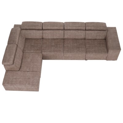 Set canapea, bej, pe stânga, MALAGA BIG