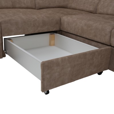 Set canapea, bej, pe stânga, MALAGA BIG