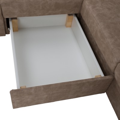 Set canapea, bej, pe stânga, MALAGA BIG