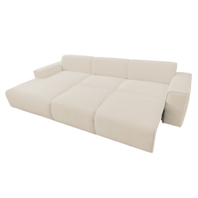 Set canapea de colţ, bej, pe stânga, LORENY ROH