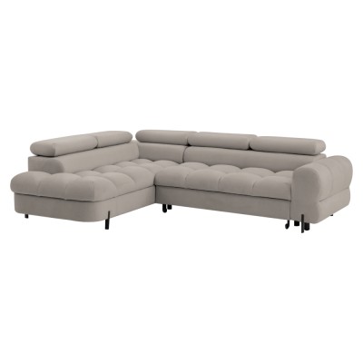 Set canapea de colţ, bej Taupe, pe stânga, BERON ROH