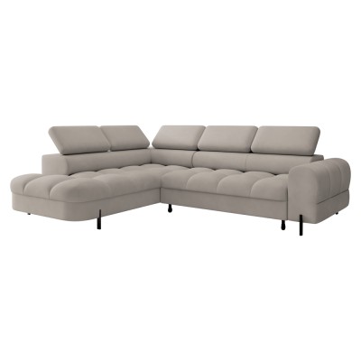 Set canapea de colţ, bej Taupe, pe stânga, BERON ROH