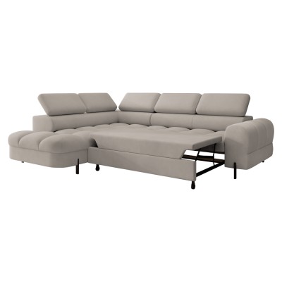 Set canapea de colţ, bej Taupe, pe stânga, BERON ROH