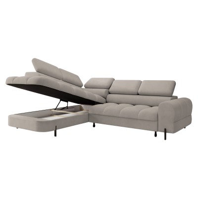 Set canapea de colţ, bej Taupe, pe stânga, BERON ROH
