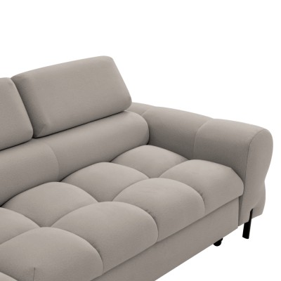 Set canapea de colţ, bej Taupe, pe stânga, BERON ROH