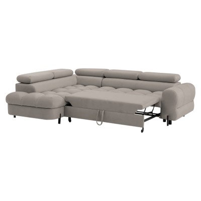 Set canapea de colţ, bej Taupe, pe stânga, BERON ROH
