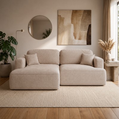 Set canapea de colţ, bej Taupe, pe stânga, SOUL ROH