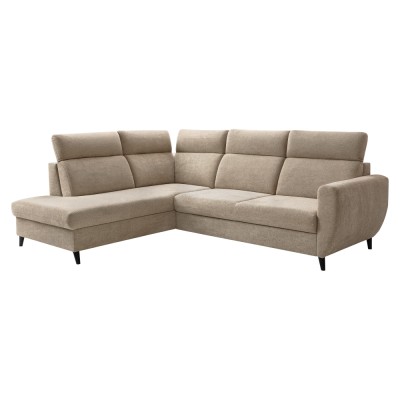 Set canapea de colţ, gri-maro Taupe, pe stânga, ROTTO ROH