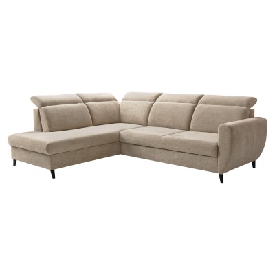 Set canapea de colţ, gri-maro Taupe, pe stânga, ROTTO ROH