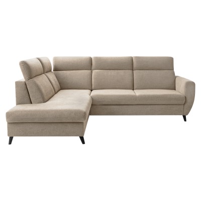 Set canapea de colţ, gri-maro Taupe, pe stânga, ROTTO ROH