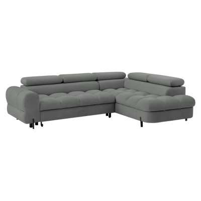 Set canapea de colţ, gri, pe dreapta, BERON ROH