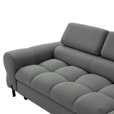 Set canapea de colţ, gri, pe dreapta, BERON ROH