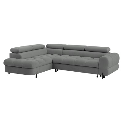 Set canapea de colţ, gri, pe stânga, BERON ROH