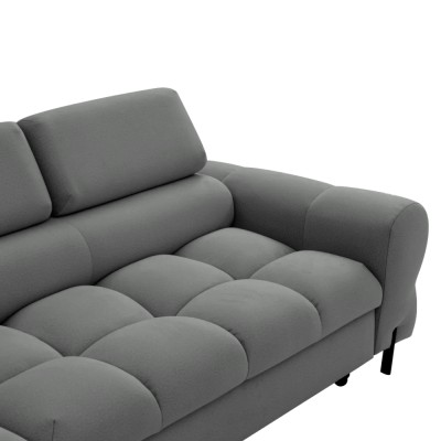 Set canapea de colţ, gri, pe stânga, BERON ROH