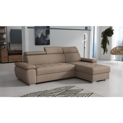 Set canapea, gri-bej Taupe, pe dreapta, SEMI ROH