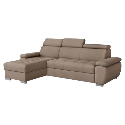 Set canapea, gri-bej Taupe, pe stânga, SEMI ROH