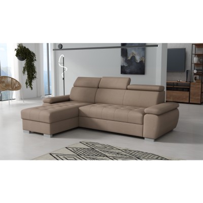 Set canapea, gri-bej Taupe, pe stânga, SEMI ROH