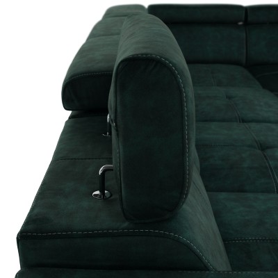 Set canapea, smarald, pe dreapta, MALAGA BIG