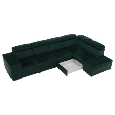 Set canapea, smarald, pe dreapta, MALAGA BIG