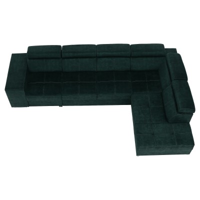 Set canapea, smarald, pe dreapta, MALAGA BIG