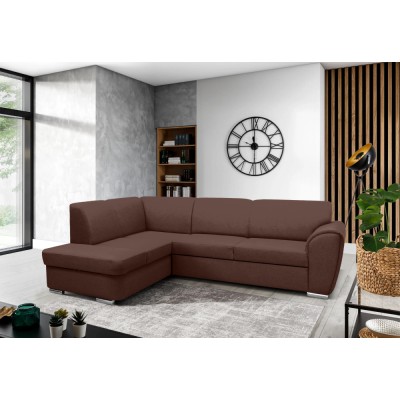 Set canapea, stânga, ţesătură maro, KENAI ROH