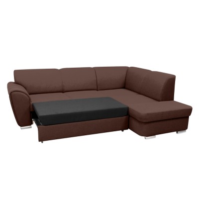 Set canapea, ţesătură maro, dreapta, KENAI ROH