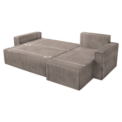 Set canapea universală, gri-bej Taupe, APEL ROH