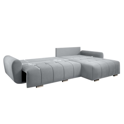 Set canapea universală, gri deschis, LONGA ROH