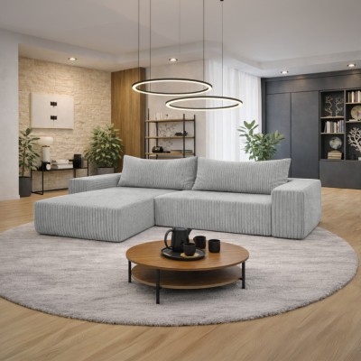Set canapea universală, gri deschis, PREMA ROH UNI