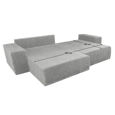 Set canapea universală, gri deschis, PREMA ROH UNI